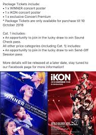 Ikon is back with ikon 2018 continue tour in malaysia! Sm å½¡ On Twitter Ikon Continue Tour In Sg Ticketing Details Are Out Ticket Prices Ranges From 268 228 188 148 Tickets Sale 10 August 18 10am Across All Sistic Channels Https T Co Q3lk5y6fcn
