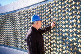 Beautiful and moving scene in the freedom wall. National World War Ii Memorial