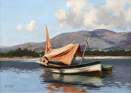 Barque A Algajola Corse Garibaldi Joseph 1863 1941 Galerie A Pentcheff Expertise Achat Vente De Tableaux Marseille Barque Paysage De Provence Corse