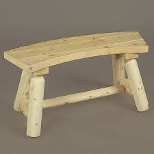 Cedar Looks Curved Log Bench Lakeland Mills