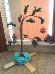 My Giant Charlie Brown Christmas Tree I Made From Junk I Had In The Garage 5ft Ta Charlie Brown Christmas Tree Charlie Brown Christmas Letter Explaining Santa