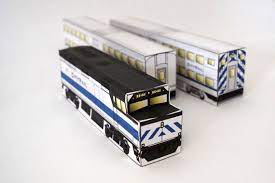 Diy Train Set 3d Paper Model Project Model By Precisepapercraft Model Trains Toy Train Model Train Layouts