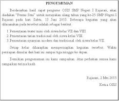 Kalimat pemberiahuan adalah sebuah kalimat yang berikan suatu informasi dan memberitahukan sesuatu. Menyunting Dan Identifikasi Teks Pengumuman Kosongin