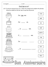 Step By Step Worksheets To Practice Saying How Old You Are An Introduction To The Expression J Ai Learn French French Worksheets Learning French For Kids