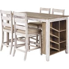 A counter height table is higher than average dining tables. Skempton Dining Counter Table Set Of 5 Furnishmyhome Ca