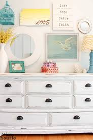 Mirrored dressing table vanity dresser console bedroom stool mirror set makeup. White Chalky Paint Dresser Makeover The Happy Housie