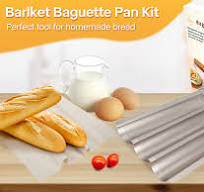 Amazon.com: Barlket Molde para pan de baguette, sartén ...