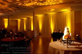Lighting By Design Productions Draping With Amber Uplights And Ceiling Abstracts Wedding Reception Lighting Event Solutions Design