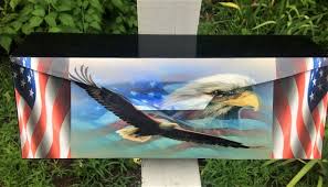 Eagles And American Flags On Wall Mount