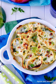 Baked Stuffed Shell Pasta Conchiglioni With Ricotta Chicken And Spinach Baked Stuffed Shells Stuffed Pasta Shells Cooking