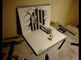 3d drawing how to draw 3d art beckoning to the evil 3dアートの制作風景 トリックアート 描画のためのアイデア 3d アート