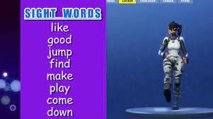 Maybe you would like to learn more about one of these? Fortnite Sight Words Youtube