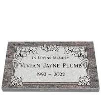 Cemetery Granite Grave Marker 28 x 18