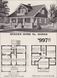 1916 Sears Roebuck Modern Home No 264b206 997 House Plans Craftsman Style Bungalow Vintage House Plans