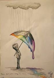 40 Creative And Simple Color Pencil Drawings Ideas Meaningful Drawings Cool Art Drawings Art Drawings Simple Sad drawing of a girl. simple color pencil drawings ideas