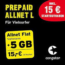 Discounter wie congstar mischen bei den mobilfunktarifen inzwischen kräftig mit, was positiv zu einem konsumentenfreundlichen. Congstar Prepaid Allnet L Paket Das Prepaid Paket Amazon De Elektronik