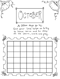 12 color sheets that reinforce the kinder church lesson, it pays to obey. Calendar October Coloring Page Free Printable Coloring Pages For Kids