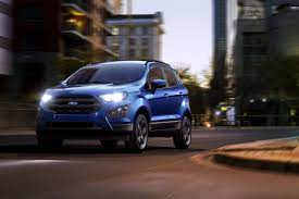 2018 Ford Ecosport Ses In Lightning Blue Cruising An Urban Environment Ford Ecosport Ford Company Ford