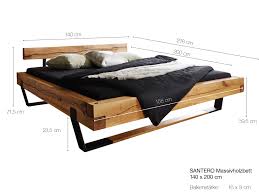 Er besteht aus 10 latten, welche zu 5 stabilen kreuzen zusammengesteckt werden, sowie aus 2 platten, mit denen die verbindungskreuze. Santero Massivholzbett Mit Balkenkopfteil Wildbuche Geolt 140 X 200 Cm