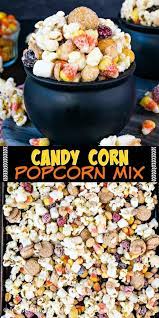 Candy Corn Popcorn Mix This Easy White Chocolate Covered Snack Mix Is Loaded With Candy Cookies Peanuts Popcorn Mix Snack Mix Recipes Popcorn Mix Recipes