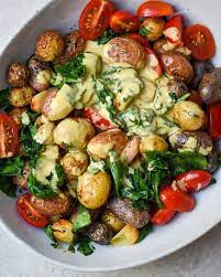 Best Of Vegan On Instagram Oven Roasted Baby Potatoes With Umami Tahini Dressing By Vegan Roasted Baby Potatoes Vegan Bowl Recipes Vegan Recipes Plant Based