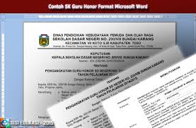 Wiki Edukasi Contoh Sk Pengangkatan Guru Honor Format Microsoft Word Pendidikan Microsoft Guru