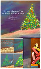 Glowing Christmas Tree Chalk Art Tutorial Hodgepodge