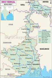 Road Map Of West Bengal West Bengal Road Map – Mapsofworld.com