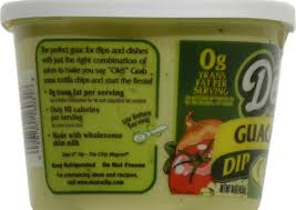 Icon nutritional facts · total fat 5g 8% · saturated fat 2.5g 13% · trans fat 0g · cholesterol 0mg 0% · sodium 170mg 7% · total carbohydrates 2g 1% · dietary fiber 0g . Deans Guacamole Dip 16 Oz Food 4 Less