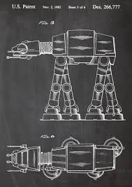 Star Wars At At Imperial Walker Print Patent Print Wall Art Wall Art A4 Star Wars Art Drawings At At Walker Star Wars