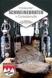 Frankischer Schweinebraten In Dunkelbiersosse Mit Glasierten Karotten Schweinebraten Glasierte Karotten Niederlandisches Essen