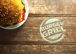 Free Burger Food Logo Mockup Logo Mockup Logo Food Free Logo Mockup