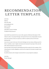 How To Write A Recommendation Letter Recommendation Letter Samples