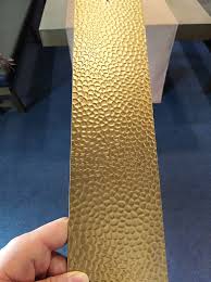 Brass Color Hammered Finish Stainless Steel Sheet Bwt Metal Stainlessdecoration Hammeredmetal Hammereds Brass Color Carved Wood Wall Panels Steel Textures