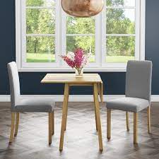 Check spelling or type a new query. New Haven Oak Dining Set With Small Drop Leaf Table 2 Grey Fabric Chairs Furniture123