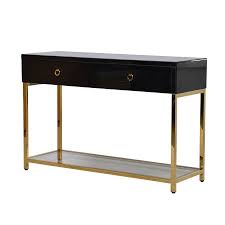 Brass And Glass Console Table