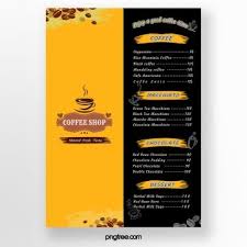Menu Coffee Menu Cafe Gold Menu Restaurant