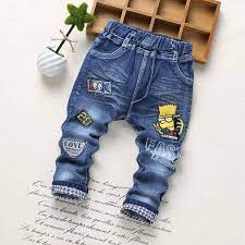 spring fashion denim kids jeans baby boy trousers autumn embroidery cartoon pattern denim jeans children pan kids jeans fashion spring fashion denim jeans kids