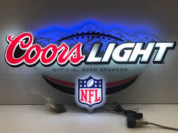 Coors Light Nfl Neon Beer Sign 20 Neon Beer Signs Beer Collectibles Beer Apparel Liquidation K Bid