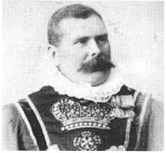 Former Royal Engineer William Appleton is pictured here (standing right) as  a Yeoman Warder at the Tower of London. He held the post from 20 April  1902, replacing Yeoman Warder John Leblique,