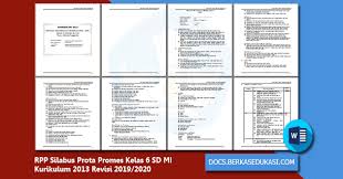 Silabus telah melalui proses revisi terbaru. Rpp Silabus Prota Promes Kelas 6 Sd Mi Kurikulum 2013 Revisi 2019 2020 Dokumen Berkas Edukasi