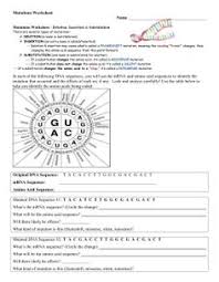 Mutations Worksheet Biology Lessons Biology Worksheet Teaching Biology