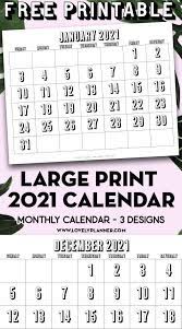 Download free printable 2021 monthly calendar, month calendar 2021. Free Printable Large Print 2021 Calendar 12 Month Calendar 2021 Calendar Free Printables Free Printable Calendar