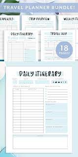 Travel Planner Printable Vacation Planner Bundle Trip Etsy Travel Planner Travel Planner Template Vacation Planner