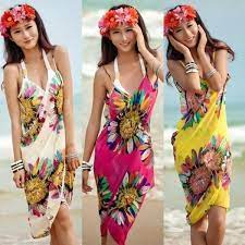 Maui Floral Wrap Beach Cover Up Beach Wear Dresses Womens Beach Dresses Beachwear Fashion