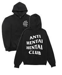 Anti Hentai Hentai Club Hoodie Hoody AHHC ASSC Social Black - Etsy