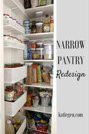This Long Narrow Pantry Has Always Been A Disorganized Frustrating Mess See The Transformation To Functional Organized Narrow Pantry Pantry Organization Deep Pantry