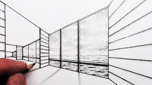 How To Draw 2 Point Perspective A Room With A View Linear Perspective Drawing 2 Point Perspective Drawing Point Perspective
