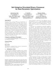 PDF) Self-adaptive simulated binary crossover for real-parameter  optimization