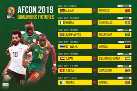 Cameroon don automatically qualify as di host of di tournament, so dia matches dem dey play na formality. 2019 Afcon Qualifiers